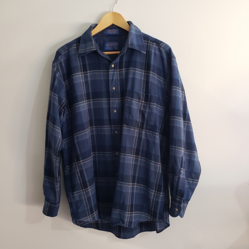 Pendleton Flannel 100% Wool Button Down Shirt men's size large